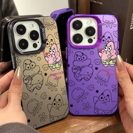 Fun Cartoon Sponge Treasure Girl Phone Case Compatible for IPhone 11 13 12 14 15 Pro Max XR X XS MAX 7/8 Plus Se2020 Hard TPU Shockproof All-Inclusive Protective Case