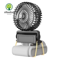 ZILUOLAN Lithium Battery Fan, Angle Adjustable Adjustable Fan Speeds Outdoor Working Fan, 14-21V Bat