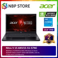 Acer Nitro V 15 ANV15-51-57NC 15.6" FHD 144Hz Laptop ( i5-13420H, 8GB, 512GB SSD, RTX2050 4GB, W11 )