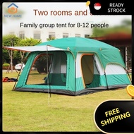 （Free Shipping）Camping tent Outdoor 3 -12 people Camping auto open tent rainproof windproof camping equipment wild camping family leisure tent
