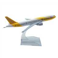 Fly Scoot Airline B777 Plane Model 16cm 1:400 Airplane 777 B777 Model With Base Alloy Aircraft Plane