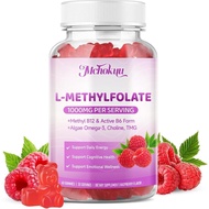 L-Methylfolate (5-MTHF) Gummies 1000mcg, Advanced Folate Supplement for Women & Men with Methyl B12,