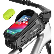 ROCKBROS Bike Phone Bag Waterproof Bike Bag Phone Mount EVA Hard Shell Bike Pouch with Rain Cover Co