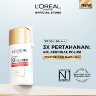 LOreal Paris UV Defender Serum Protector Sunscreen Invisible Resist SPF 50+ PA++++ 3X PERTAHANAN: