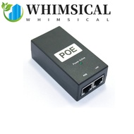 WHIMSICAL POE Power Injector, 24V/48V 0.5A 100Mbps POE Power Supply, POE Device Compatible Desktop O