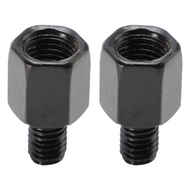 Motorcycle Rearview Mirror Adapter Standard Orthodontic 10mm Female To 8mm Male Black * 2 Group-Extr