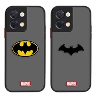 Matte Mobile Phone Cover Skin Feel Shockproof Phone Case Marvel Cool Logo Batman Bat For OPPO Reno Z 2 3 4 5 F SE Pro 5G Reno 5 Pro Plus 6 7 8 Z Pro Plus 4G 5G