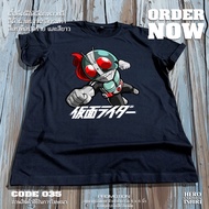 💥【พร้อมส่ง】 เสื้อยืดไอ้มดแดงจิ๋ว หมายเลข Kamen Rider ผ้าCotton Mens T-Shirt