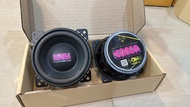 ลำโพงkoma 4นิ้ว4โอมวอย25มิล100W*1คู่*