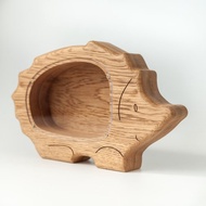 木製存錢罐，刺猬玩具，定制禮品，硬幣銀行，動物存錢罐