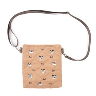 Kusuguru Japan 輕巧款外出收納包 斜背包 棉被小袋式手機包-棕色