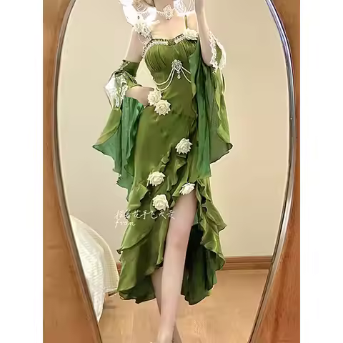 Christmas Atmosphere Outfit with Niche Design - Rose-Like Heroine's Sense, Birthday Evening Gown: Sl