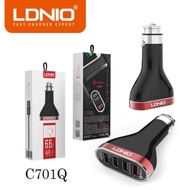 LDNIO C701Q Car Charger With Four USB Port One Support QC3.0 Quick Charging For Smart Phone