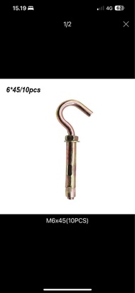 10PCS Hook Dynabolt /Dynabolt Gantung /Hook Achor Dynabolt M6x45 M8x60