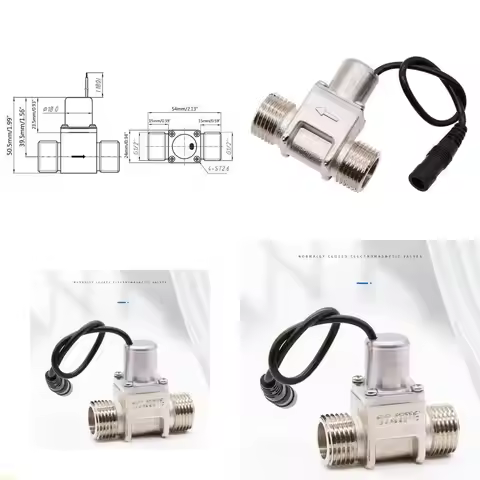 U13A DC 4.5V 1/2" Electric Solenoid Valve Metal Pulse Electromagnetic Controller Automatic Sensor Fl