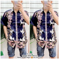 KEMEJA A2197 men's navy batik sakura shirt