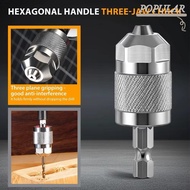 POPULAR Drill Chuck Adapter, 1/4 Inch Self-Tightening Quick Change Chuck,  Hexagonal Handle 1.5-6.5m