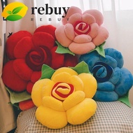 REBUY Rose Pillows, Large Size INS Style Throw Pillows, Exquisite Flower Shaped 3D Soft Cushion Sofa