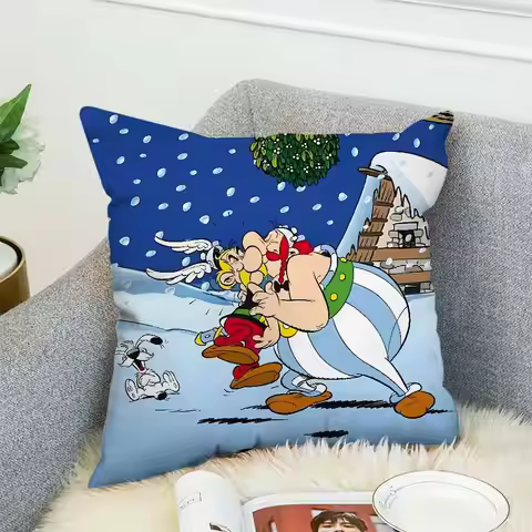 Asterix And Obelix Pillow Case Luxury Double-sided For Car Pillows 45x45 Cushions Cover Home And Dec