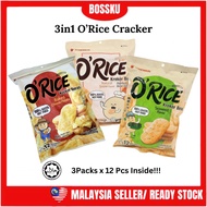 [3in1 Set] O'Rice Kreker Beras Seaweed Flavour Cracker Natural Snow Cracker Baked Cheese Kreker Bera