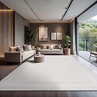 CAMILSON Micro Loop Rug 9x12 Modern Luxury Bordered Large Area Rugs Soft High and Low Pile Stain Res