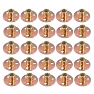 (VCBZ) M10 Iron Plate Nut Three-Hole Flange Nuts Coupling Thread Furniture Fastener Lock Sofa Access