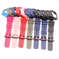YIFILM Resin Watches Strap for Casio DW5600/DW5025/GW5000 Watch Band Frame Protective Case Cover for