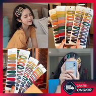 Gratis Ongkir - Jepit Rambut Warna-warni / Set Jepit Rambut Doff Gaya Korea Isi 10 Pcs / Jepit