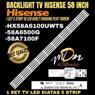 HISENSE 58 INCH LED TV BACKLIGHT HX6100UWTS 58 A6500G- 58A7100F 58 INCH HISENSE TV BACKLIGHT