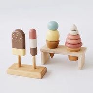 Lettering and Life - Wooden Ice Cream Gelato | Ice Cream Set Gelato | Wooden Cooking Toys