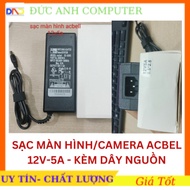 Power Adapter 12V5A AcBel For Camera, 5.5x 2.5mm Plug, Power Cord Included