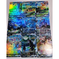 9Pcs/set Diy Pokemon Japanese Eevee Family Flash Cards PTCG Umbreon Sylveon Jolteon Classic Game Ani