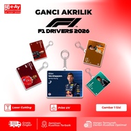 GANTUNGAN F1 Drivers v1 UV Print Acrylic Keychain | Eayadvertising