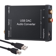 (XVTR) USB to SPDIF Coaxial and 3.5mm Headphone Jack Converter USB DAC Optical Audio Adapter USB DAC