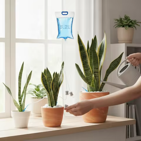 1pc 5.2L Automatic Watering Device Plant Watering Bag Control Of Water Dripping Flow Water Bag Lazy 
