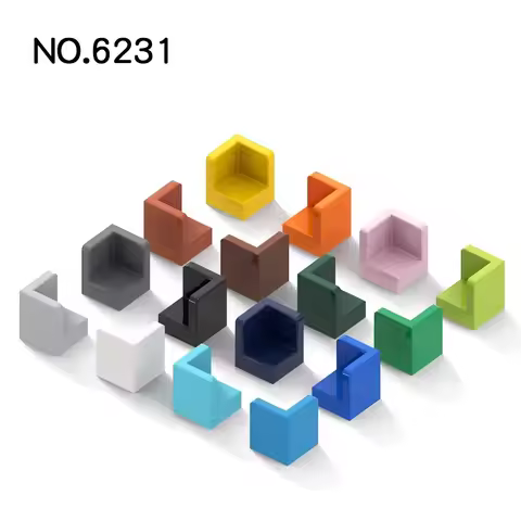 50pcs MOC Compatible Assembles Particles 6231 Panel 1 x 1 x 1 Corner Building Blocks DIY Educational