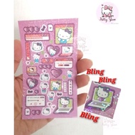 1pc Hello Kitty PVC Laser Stickers Guka Sticker Flash DIY Photo Journal Stationery Decorative Sanrio