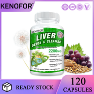 KENOFOR Detox Cleansing Supplement - Supports a Healthy Liver - Contains Milk Thistle and Dandelion - 120 Capsules