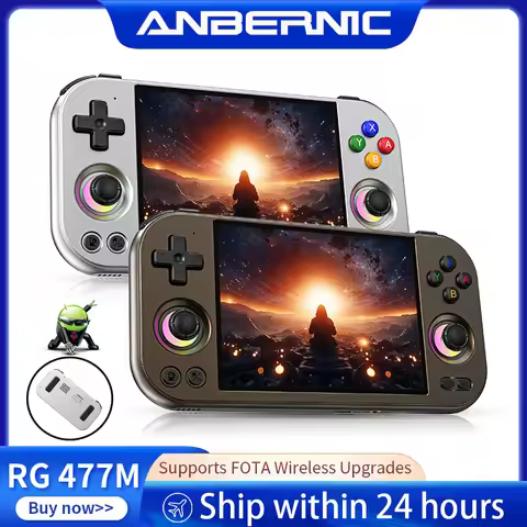 ANBERNIC RG 477M Retro Handheld Game Console Android 3D Hall Joystick Video Games Player Supports WI