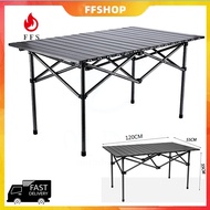 【FFS】53/95/120CM Aluminium Foldable Folding Camping Table for Outdoor portable egg roll table set Li