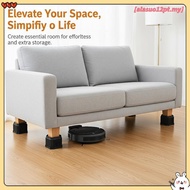 [ala] 4PCS Adjustable L-Shape Furniture Risers Heavy Duty Non-Slip Elevator Pads for Bed Sofa Couch 