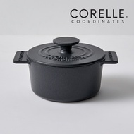 CORELLE Ashley Cast Iron Nonstick Stew Pot (14cm, 16cm, 18cm, 20cm, 22cm) Black