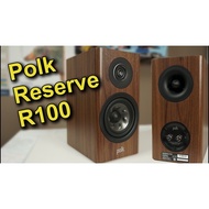 Polk audio r100 brown bookshelf speaker 1 year warranty retail $799