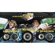Adams Digital 6.5inch 2-Way Coaxial 250watts / 6.5inch  Mid Bass Speaker 250watts/High Power Amplifi