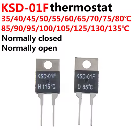 5PCS KSD-01F 40 50 55 60 70 75 80-150 Degree Celsius Normally Open Close Temperature Switch Thermost