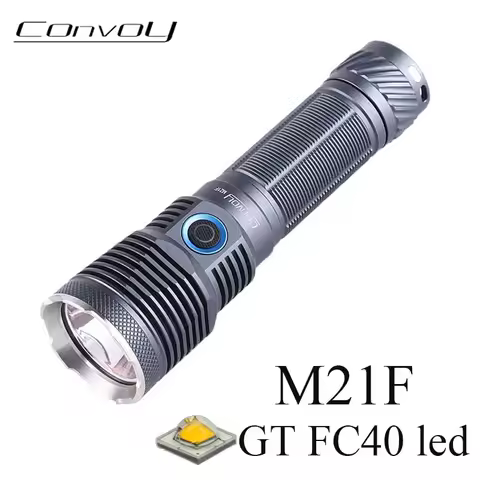 Convoy M21F Flashlight with GT FC40 Led High CRI 21700 Torch Light Type-C Rechargeable Linterna Powe