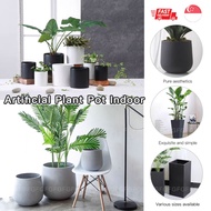 SG SELLER |Planting Pot Cement Planter Pot Cement Plant Pot Artificial Plant Pot Indoor Outdoor Festival Decor Pot Plant