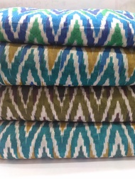Kain Sutra Meteran Tenun Tangan Motif Co' Bo' Bugis Kombinasi Warna