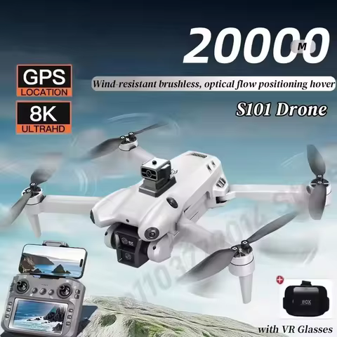 S101 Drone 8K HD Professinal Dual Camera 5G WiFi 120° Wide-angle ESC UAV With screen Obstacle Avoida