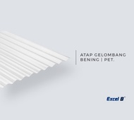 Atap Plastik / Seng Plastik Bening Gelombang PET EXCEL B